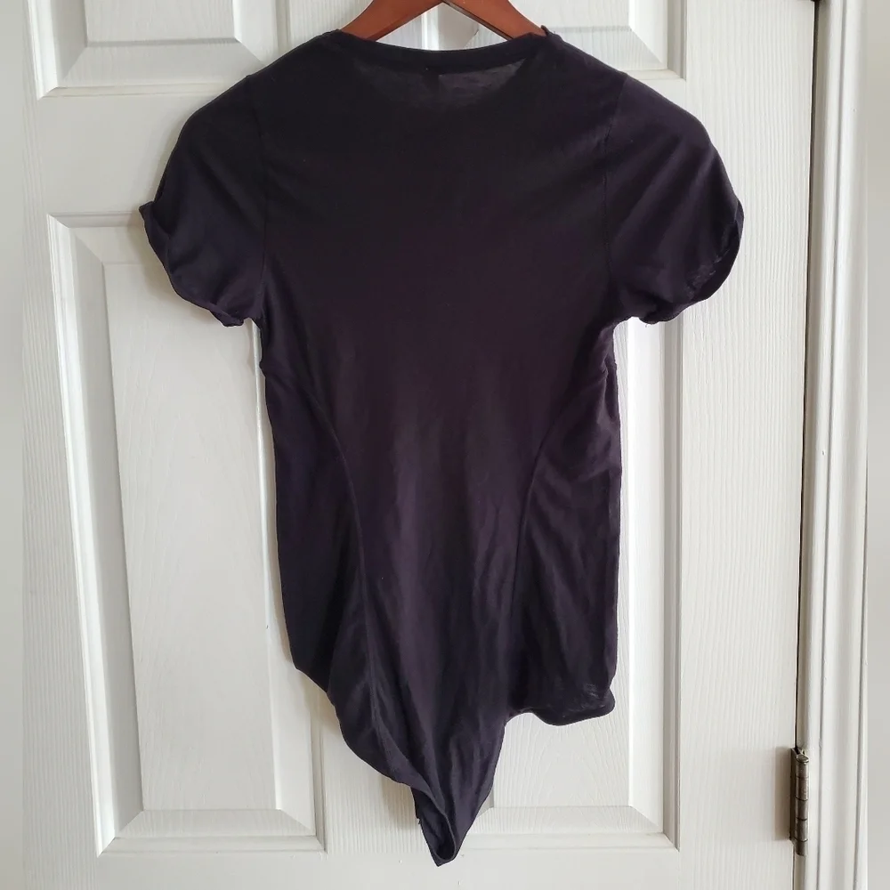 Free People Intimately Free Weekend Friend Shirt Bodysuit With Rolled Sleeves